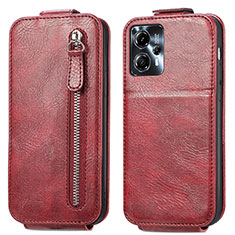 Handyhülle Hülle Flip Tasche Leder für Motorola Moto G13 Rot