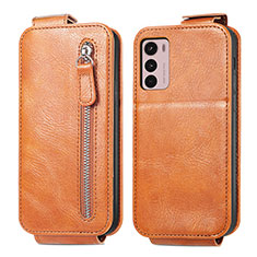 Handyhülle Hülle Flip Tasche Leder für Motorola Moto G42 Braun