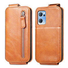 Handyhülle Hülle Flip Tasche Leder für Oppo Find X5 Lite 5G Braun