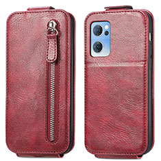 Handyhülle Hülle Flip Tasche Leder für Oppo Find X5 Lite 5G Rot