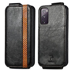 Handyhülle Hülle Flip Tasche Leder für Samsung Galaxy S20 FE 5G Schwarz
