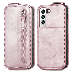 Handyhülle Hülle Flip Tasche Leder für Samsung Galaxy S21 Plus 5G Rosegold