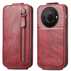 Handyhülle Hülle Flip Tasche Leder für Sharp Aquos R8 Pro Rot