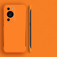 Handyhülle Hülle Hartschalen Kunststoff Rahmenlos Schutzhülle Tasche Matt für Huawei P60 Orange
