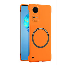Handyhülle Hülle Hartschalen Kunststoff Rahmenlos Schutzhülle Tasche Matt mit Mag-Safe Magnetic Magnetisch für Huawei Honor X7 Orange