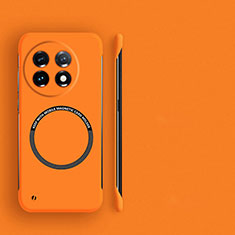 Handyhülle Hülle Hartschalen Kunststoff Rahmenlos Schutzhülle Tasche Matt mit Mag-Safe Magnetic Magnetisch für OnePlus 11R 5G Orange