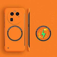 Handyhülle Hülle Hartschalen Kunststoff Rahmenlos Schutzhülle Tasche Matt mit Mag-Safe Magnetic Magnetisch für Oppo Find X6 Pro 5G Orange