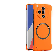 Handyhülle Hülle Hartschalen Kunststoff Rahmenlos Schutzhülle Tasche Matt mit Mag-Safe Magnetic Magnetisch für Oppo Find X7 5G Orange