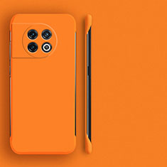 Handyhülle Hülle Hartschalen Kunststoff Rahmenlos Schutzhülle Tasche Matt P01 für OnePlus 11R 5G Orange