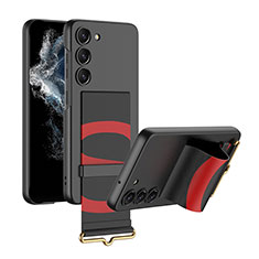 Handyhülle Hülle Hartschalen Kunststoff Schutzhülle Tasche Matt AC1 für Samsung Galaxy S21 5G Rot und Schwarz