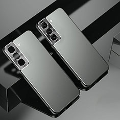 Handyhülle Hülle Hartschalen Kunststoff Schutzhülle Tasche Matt AT1 für Samsung Galaxy S21 5G Grau