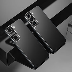 Handyhülle Hülle Hartschalen Kunststoff Schutzhülle Tasche Matt AT1 für Samsung Galaxy S21 5G Schwarz