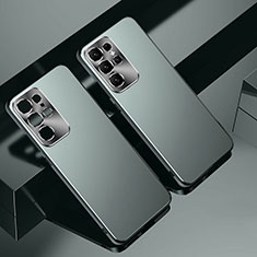 Handyhülle Hülle Hartschalen Kunststoff Schutzhülle Tasche Matt AT1 für Samsung Galaxy S21 Ultra 5G Grau