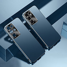 Handyhülle Hülle Hartschalen Kunststoff Schutzhülle Tasche Matt AT1 für Samsung Galaxy S24 Ultra 5G Blau