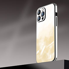 Handyhülle Hülle Hartschalen Kunststoff Schutzhülle Tasche Matt Farbverlauf AT1 für Apple iPhone 13 Pro Max Gold