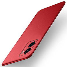 Handyhülle Hülle Hartschalen Kunststoff Schutzhülle Tasche Matt für Oppo A77 5G Rot