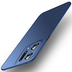 Handyhülle Hülle Hartschalen Kunststoff Schutzhülle Tasche Matt für Oppo Find X5 Pro 5G Blau