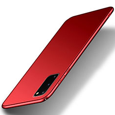 Handyhülle Hülle Hartschalen Kunststoff Schutzhülle Tasche Matt für Samsung Galaxy S20 5G Rot