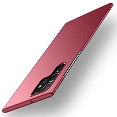 Handyhülle Hülle Hartschalen Kunststoff Schutzhülle Tasche Matt für Samsung Galaxy S22 Ultra 5G Rot