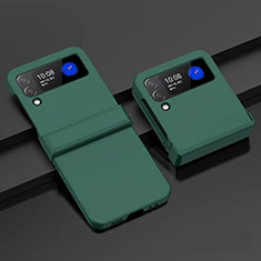 Handyhülle Hülle Hartschalen Kunststoff Schutzhülle Tasche Matt H06 für Samsung Galaxy Z Flip3 5G Grün