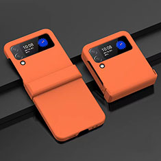 Handyhülle Hülle Hartschalen Kunststoff Schutzhülle Tasche Matt H06 für Samsung Galaxy Z Flip3 5G Orange
