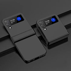 Handyhülle Hülle Hartschalen Kunststoff Schutzhülle Tasche Matt H06 für Samsung Galaxy Z Flip3 5G Schwarz