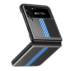 Handyhülle Hülle Hartschalen Kunststoff Schutzhülle Tasche Matt L05 für Samsung Galaxy Z Flip4 5G Hellblau