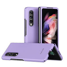 Handyhülle Hülle Hartschalen Kunststoff Schutzhülle Tasche Matt L08 für Samsung Galaxy Z Fold4 5G Violett