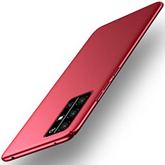 Handyhülle Hülle Hartschalen Kunststoff Schutzhülle Tasche Matt M01 für Huawei Honor 30S Rot