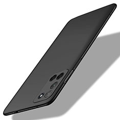 Handyhülle Hülle Hartschalen Kunststoff Schutzhülle Tasche Matt M01 für Oppo A92 Schwarz