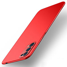 Handyhülle Hülle Hartschalen Kunststoff Schutzhülle Tasche Matt M01 für Oppo Find X3 Lite 5G Rot