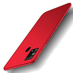 Handyhülle Hülle Hartschalen Kunststoff Schutzhülle Tasche Matt M01 für Samsung Galaxy M21s Rot