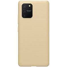 Handyhülle Hülle Hartschalen Kunststoff Schutzhülle Tasche Matt M01 für Samsung Galaxy S10 Lite Gold