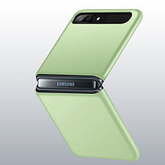 Handyhülle Hülle Hartschalen Kunststoff Schutzhülle Tasche Matt M01 für Samsung Galaxy Z Flip 5G Grün