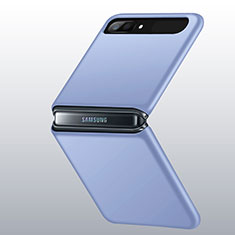 Handyhülle Hülle Hartschalen Kunststoff Schutzhülle Tasche Matt M01 für Samsung Galaxy Z Flip 5G Hellblau
