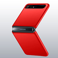 Handyhülle Hülle Hartschalen Kunststoff Schutzhülle Tasche Matt M01 für Samsung Galaxy Z Flip 5G Rot