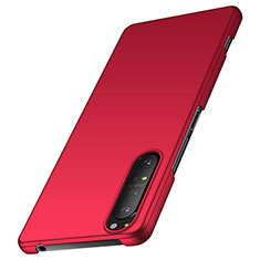 Handyhülle Hülle Hartschalen Kunststoff Schutzhülle Tasche Matt M01 für Sony Xperia 1 II Rot