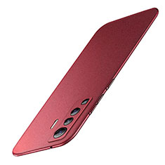 Handyhülle Hülle Hartschalen Kunststoff Schutzhülle Tasche Matt M01 für Vivo X50 5G Rot