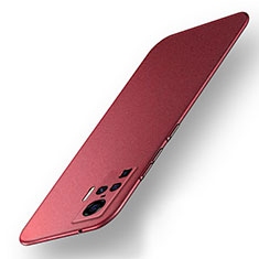 Handyhülle Hülle Hartschalen Kunststoff Schutzhülle Tasche Matt M01 für Vivo X50 Pro 5G Rot