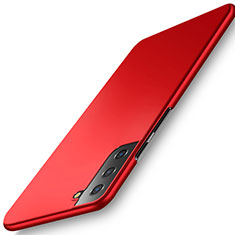 Handyhülle Hülle Hartschalen Kunststoff Schutzhülle Tasche Matt M02 für Samsung Galaxy S21 5G Rot