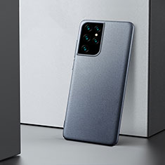 Handyhülle Hülle Hartschalen Kunststoff Schutzhülle Tasche Matt M02 für Samsung Galaxy S21 Ultra 5G Grau