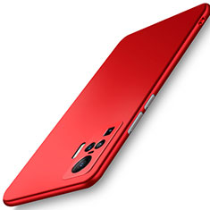 Handyhülle Hülle Hartschalen Kunststoff Schutzhülle Tasche Matt M03 für Vivo X50 Pro 5G Rot