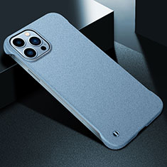 Handyhülle Hülle Hartschalen Kunststoff Schutzhülle Tasche Matt M05 für Apple iPhone 13 Pro Max Hellblau