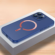 Handyhülle Hülle Hartschalen Kunststoff Schutzhülle Tasche Matt mit Mag-Safe Magnetic Magnetisch für Apple iPhone 12 Pro Blau