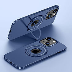 Handyhülle Hülle Hartschalen Kunststoff Schutzhülle Tasche Matt mit Mag-Safe Magnetic Magnetisch für Apple iPhone 14 Blau