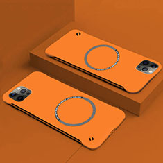 Handyhülle Hülle Hartschalen Kunststoff Schutzhülle Tasche Matt mit Mag-Safe Magnetic Magnetisch für Apple iPhone 14 Orange