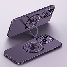 Handyhülle Hülle Hartschalen Kunststoff Schutzhülle Tasche Matt mit Mag-Safe Magnetic Magnetisch für Apple iPhone 14 Violett