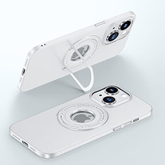 Handyhülle Hülle Hartschalen Kunststoff Schutzhülle Tasche Matt mit Mag-Safe Magnetic Magnetisch für Apple iPhone 15 Plus Weiß