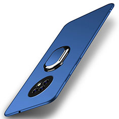 Handyhülle Hülle Hartschalen Kunststoff Schutzhülle Tasche Matt mit Magnetisch Fingerring Ständer A01 für Huawei Enjoy 20 Plus 5G Blau