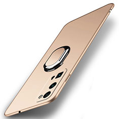 Handyhülle Hülle Hartschalen Kunststoff Schutzhülle Tasche Matt mit Magnetisch Fingerring Ständer A01 für Huawei Honor 30 Pro Gold